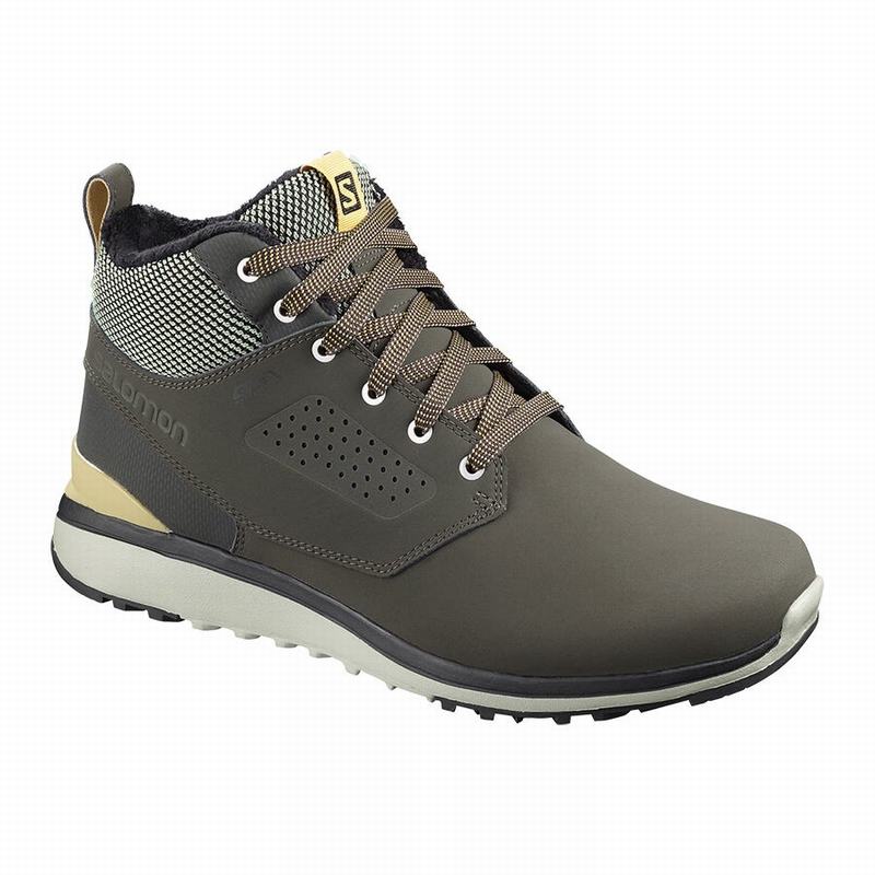 Salomon UTILITY FREEZE CLIMASALOMON™ WATERPROOF Botas De Invierno Hombre - Verde Oliva / Gris - Colo